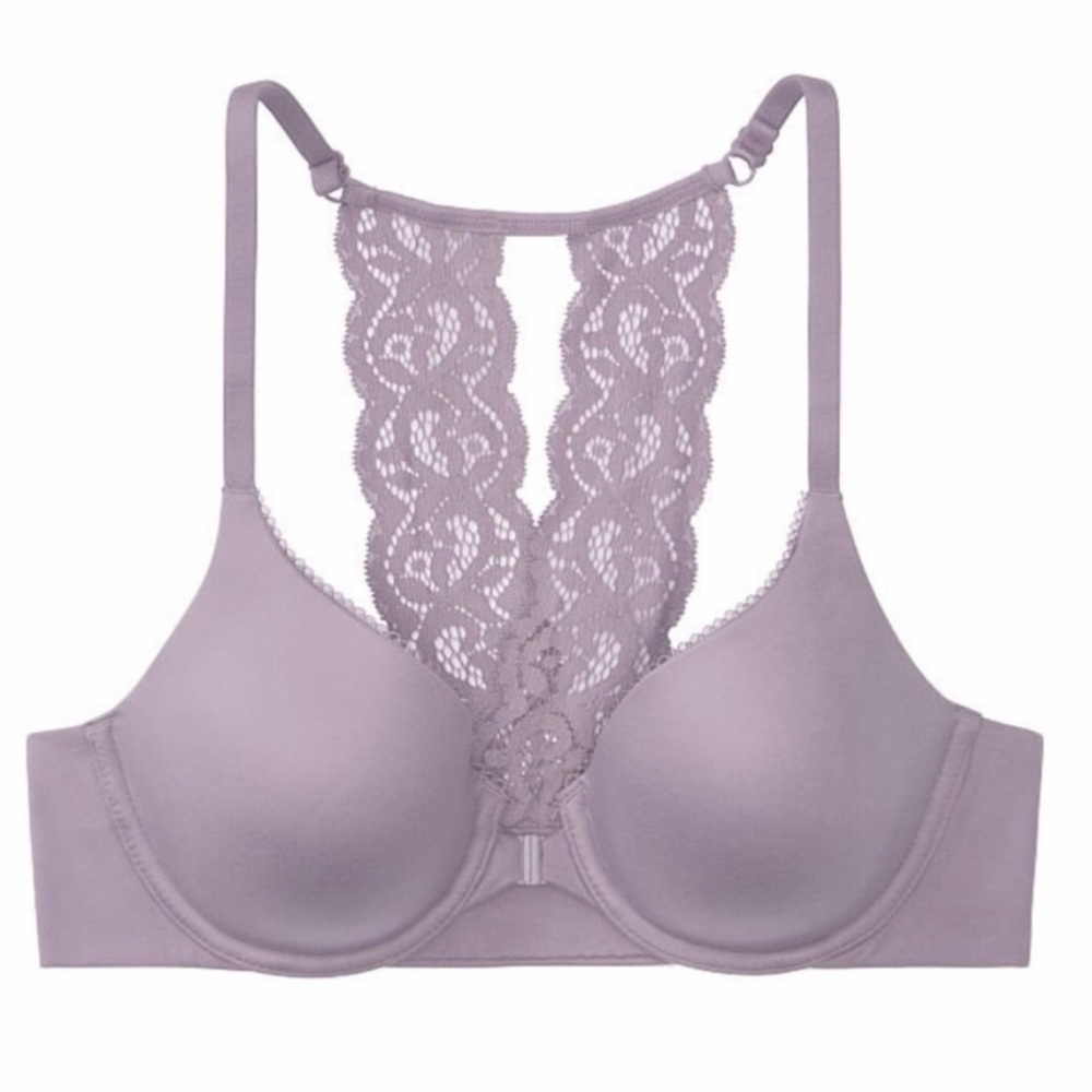 Victorias Secret Womens Body By Victoria Lightly Lined Front Close Racerback 34D